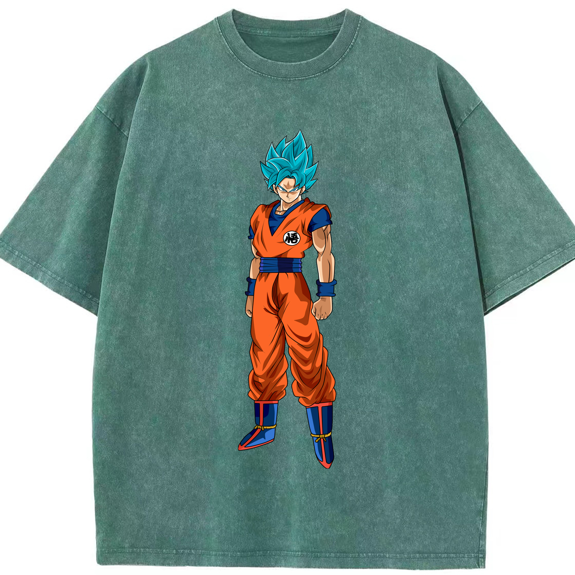 （画像用） ドラゴンボール 孫悟空（そん ごくう）Son Goku カカロット DRAGON BALL Kakarotto 綿100% ヴィンテージ風 半袖Tシャツ（フロントプリント）
